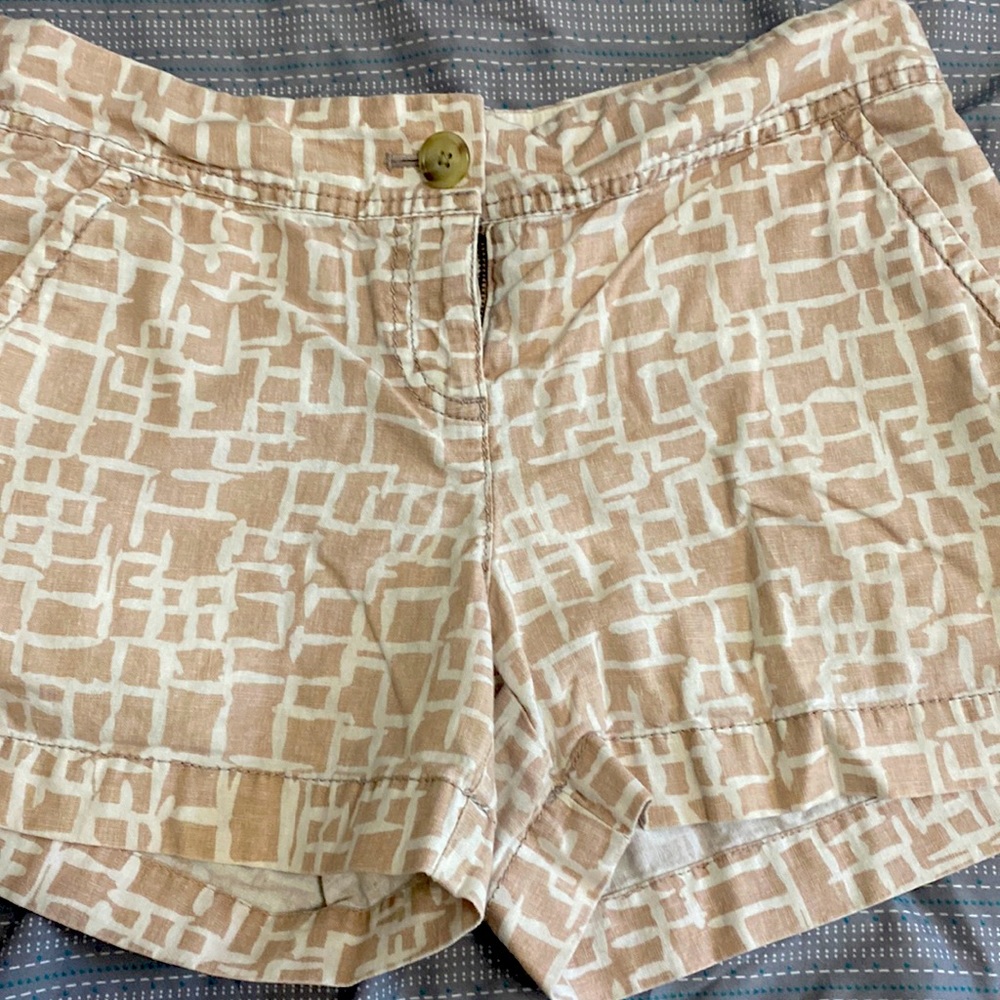 Womens Loft linen pattern shorts size 0